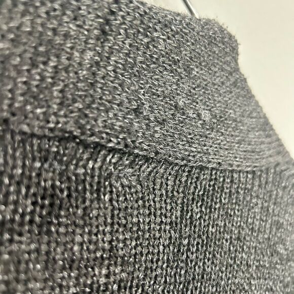 EILEEN FISHER Metallic Open Cardigan Sweater Medium Sparkle Knit Neutral Luxe - Picture 9 of 16